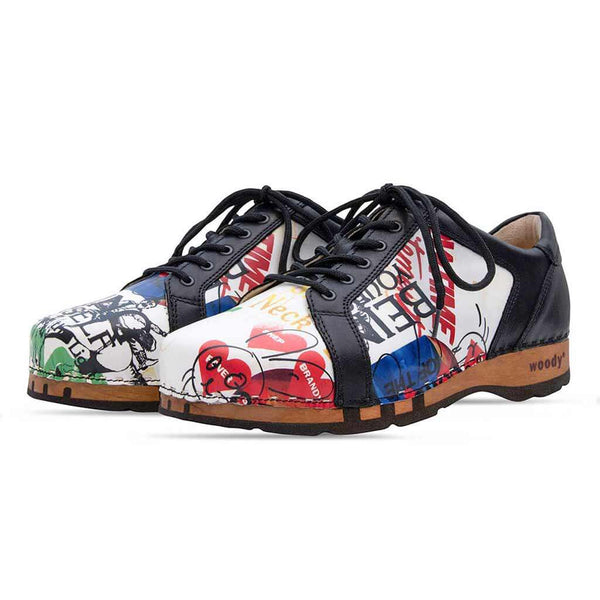 [Showtime] Wayne Herren Clog Sneaker mit biegsamer nachhaltiger holzsohle, der bestseller, farbe: showtime (multicolor-westwood), holzclogs woody, woody schuhe, woody shoes, handgemachte holzschuhe aus österreich, kärnten