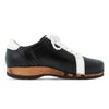 [Shadow] Wayne Herren Clog Sneaker mit biegsamer nachhaltiger holzsohle, der bestseller, farbe: shadow (asymetrisch weiss und schwarz), holzclogs woody, woody schuhe, woody shoes, handgemachte holzschuhe aus österreich, kärnten