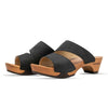 [Nero] Kate Damen Clog Pantolette, farbe: nero_clogs pantoletten damen mit biegsamer nachhaltiger weidenholzsohle, holzclogs woody, woody schuhe, woody shoes, handgemachte holzschuhe aus österreich, kärnten