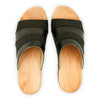 [Nero-Schwarz]Yvonne Damen Clog Pantolette, farbe: nero-schwarz, clogs pantoletten damen mit biegsamer nachhaltiger weidenholzsohle, holzclogs woody, woody schuhe, woody shoes, handgemachte holzschuhe aus österreich, kärnten