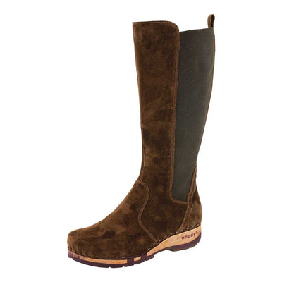 [Chocolate] ZOEY - Zoey Damen Clog Stiefel, woody Schuhe. Damen Stiefelette mit Absatz. Damenclogs, Damen Clogs - Clogs Damen. Holzschuhe für Damen, Holzclogs, Damen Pantoletten mit Holzsohle. Damen Stiefelette kaufen. Farbe: chocolate (braun)