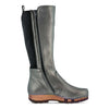 [Titan] ZOEY - Zoey Damen Clog Stiefel, woody Schuhe. Damen Stiefel mit Absatz. Damenclogs, Damen Clogs - Clogs Damen. Holzschuhe für Damen, Holzclogs, Damen Pantoletten mit Holzsohle. Damen Stiefelette kaufen. Farbe: titan (metallic-leder)