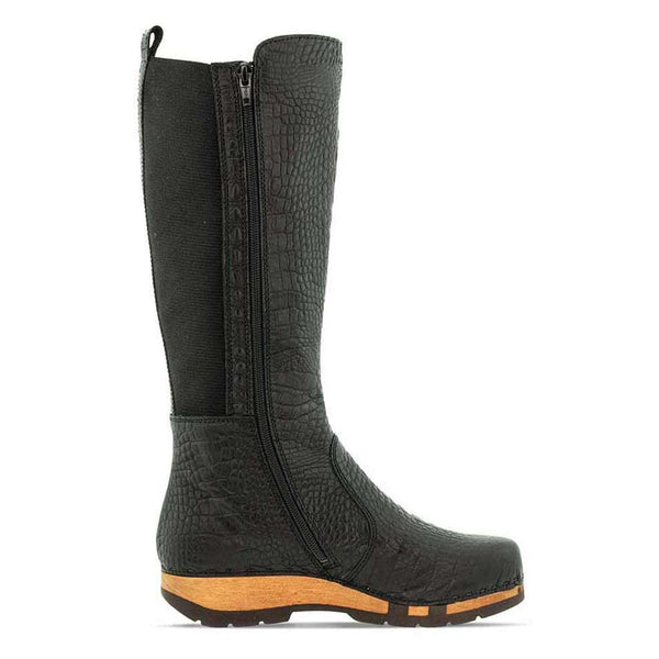 [Siyah Kroko] ZOEY - Zoey Damen Clog Stiefel, woody Schuhe. Damen Stiefelette mit Absatz. Damenclogs, Damen Clogs - Clogs Damen. Holzschuhe für Damen, Holzclogs, Damen Pantoletten mit Holzsohle. Damen Stiefelette kaufen. Farbe: siyah kroko (schwarz)