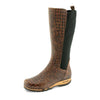 [Tabacco Kroko] ZOEY - Zoey Damen Clog Stiefel, woody Schuhe. Damen Stiefelette mit Absatz. Damenclogs, Damen Clogs - Clogs Damen. Holzschuhe für Damen, Holzclogs, Damen Pantoletten mit Holzsohle. Damen Stiefelette kaufen. Farbe: tabacco kroko (braun)