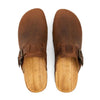 [Tabacco] Lukas Clogs Herren mit biegsamer nachhaltiger holzsohle, der bestseller, farbe: tabacco-braun, holzclogs woody, woody schuhe, woody shoes, handgemachte holzschuhe aus österreich, kärnten