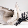 [Weiss Fell] Rosanna Fell Damen Clog Stiefel weiss. stiefel, winterclog, winterclogs. damenstiefel clogs weiss. damen fellschuhe bestellen, fellclogs, weisse fellstiefel mit holzschuhe, holzclogs fell weiss kaufen.