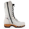 [Weiss Fell] Rosanna Fell Damen Clog Stiefel weiss. stiefel, winterclog, winterclogs. damenstiefel clogs weiss. damen fellschuhe bestellen, fellclogs, weisse fellstiefel mit holzschuhe, holzclogs fell weiss kaufen.