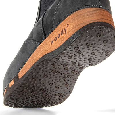 [Nero] Jutta Damen Clog Stiefelette, woody holzschuhe stiefelette, ankle boots, ankleboots gefüttert, damenstiefel, damenclogs mit holzsohle. holzclogs, clogs damen knöchel stiefel, damen clogs leder. holz schuhe, holzclog, holzschuhe winterstiefel bestellen. farbe: nero (schwarz)
