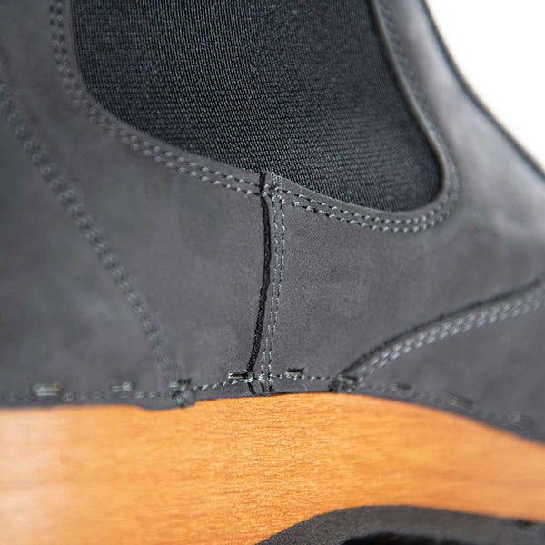 [Nero] Jutta Damen Clog Stiefelette, woody holzschuhe stiefelette, ankle boots, ankleboots gefüttert, damenstiefel, damenclogs mit holzsohle. holzclogs, clogs damen knöchel stiefel, damen clogs leder. holz schuhe, holzclog, holzschuhe winterstiefel bestellen. farbe: nero (schwarz)