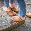 [Tabacco] Manu Kärnten Damen Clog mit stick und biegsamer nachhaltiger holzsohle, der bestseller, farbe: tabacco-braun, holzclogs woody, woody schuhe, woody shoes, handgemachte holzschuhe aus österreich, kärnten