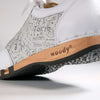 [Weiss-Blanco] Mary Damen Clog Sneaker woody holzschuhe. damen clogs, flexible, biegsame holzsohle. holzclogs, sneaker clogs damen, damen clogs mit fussbett. woody leder clogs damen. holzclogs, holzschuhe bestellen.