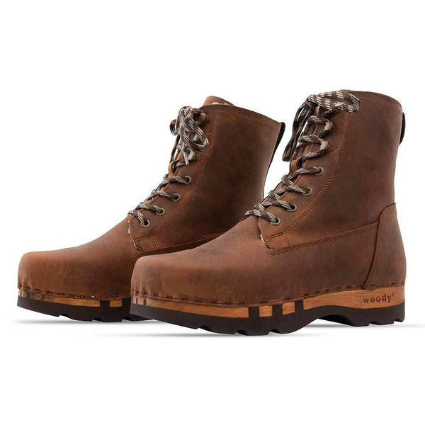 [Tabacco] Pascal Herren Clog Stiefel gefüttert. winterstiefel herren clogs, gefütterte holzclogs. woody holzschuhe gefüttert. winter schuhe holzclog, holzschuhe, woody schuhe, holz schuhe, holzclogs fell kaufen. Farbe: tabacco
