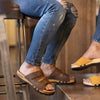 [Tabacco] Roman Herren Clog Pantolette mit biegsamer nachhaltiger holzsohle, der bestseller, farbe: tabacco-braun, holzclogs woody, woody schuhe, woody shoes, handgemachte holzschuhe aus österreich, kärnten