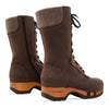 [Caffe] Rosanna Damen Clog Stiefel, winter stiefel, winterclogs, winterclog. damenstiefel clogs leder. damen stiefel leder gefüttert bestellen, winterclogs, stiefel mit holzschuhe, holzclogs stiefeln kaufen. farbe: caffe
