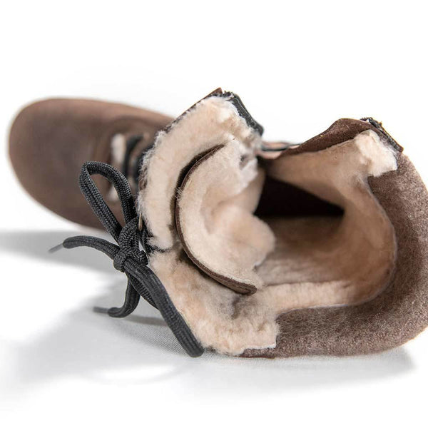 [Caffe] Rosanna Damen Clog Stiefel, winter stiefel, winterclogs, winterclog. damenstiefel clogs leder. damen stiefel leder gefüttert bestellen, winterclogs, stiefel mit holzschuhe, holzclogs stiefeln kaufen. farbe: caffe