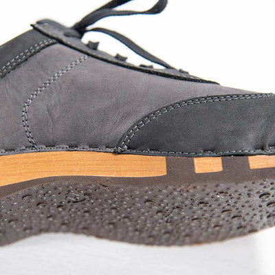 [Nero-Grigio] Sam Herren Clog Sneaker woody holzschuhe. herren clogs, flexible, biegsame holzsohle. holzclogs, sam sneaker clogs herren, männer clogs mit fussbett. woody leder clogs herren. holzclogs, echt leder holzschuhe bestellen.
