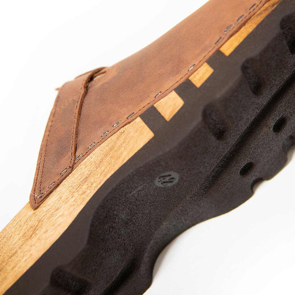 [Tabacco] Lukas Clogs Herren mit biegsamer nachhaltiger holzsohle, der bestseller, farbe: tabacco-braun, holzclogs woody, woody schuhe, woody shoes, handgemachte holzschuhe aus österreich, kärnten