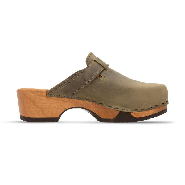 [Olivia] Manu Damen Clog mit biegsamer nachhaltiger holzsohle, der bestseller, farbe: kiwi-gruen, holzclogs woody, woody schuhe, woody shoes, handgemachte holzschuhe aus österreich, kärnten