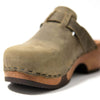 [Olivia] Manu Damen Clog mit biegsamer nachhaltiger holzsohle, der bestseller, farbe: kiwi-gruen, holzclogs woody, woody schuhe, woody shoes, handgemachte holzschuhe aus österreich, kärnten