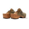 [Olivia] Manu Damen Clog mit biegsamer nachhaltiger holzsohle, der bestseller, farbe: kiwi-gruen, holzclogs woody, woody schuhe, woody shoes, handgemachte holzschuhe aus österreich, kärnten