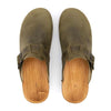 [Olivia] Manu Damen Clog mit biegsamer nachhaltiger holzsohle, der bestseller, farbe: kiwi-gruen, holzclogs woody, woody schuhe, woody shoes, handgemachte holzschuhe aus österreich, kärnten