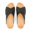 [Nero] Mila Damen Clog Pantolette mit biegsamer nachhaltiger weidenholzsohle, holzclogs woody, woody schuhe, woody shoes, handgemachte holzschuhe aus österreich, kärnten, farbe: nero (schwarz)